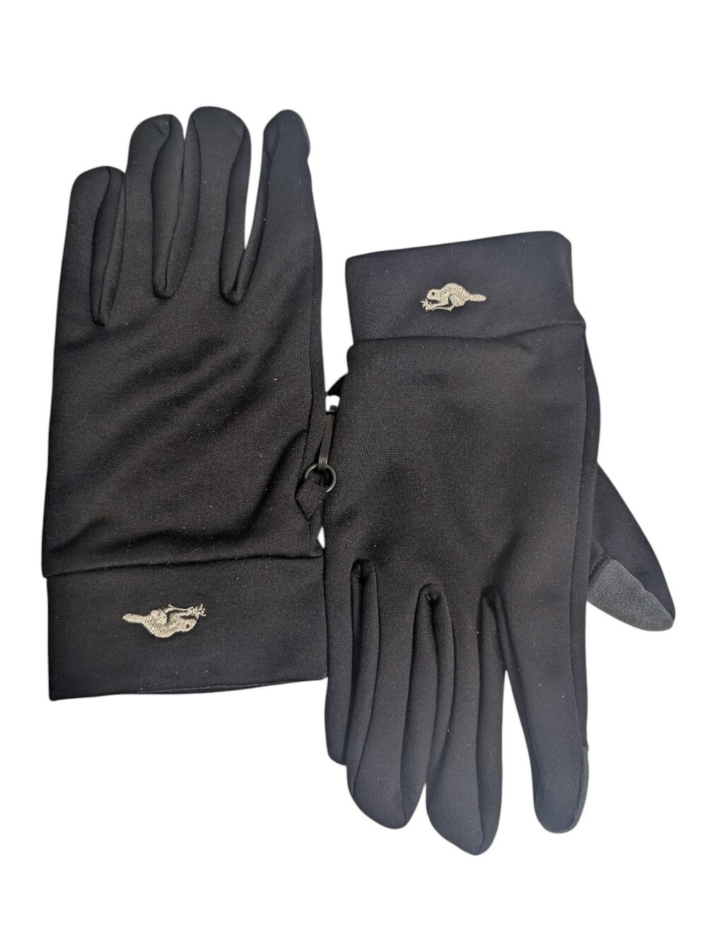 ROOTS Black Men's Touchscreen Winter Gloves